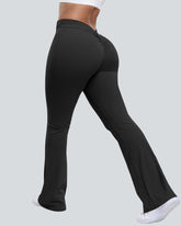 Daze V Back High Waist Scrunch Flare Leggings
