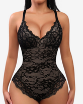 V Neck Sexy Lace Bodysuit Shapewear for Women
