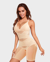 Shapewear de malla transpirable con cuello en V