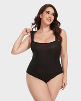 Body con control de barriga y cuello cuadrado para mujer