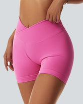 Workout Scrunch Shorts V Waisted Butt Lifting Workout Shorts 5" for Women