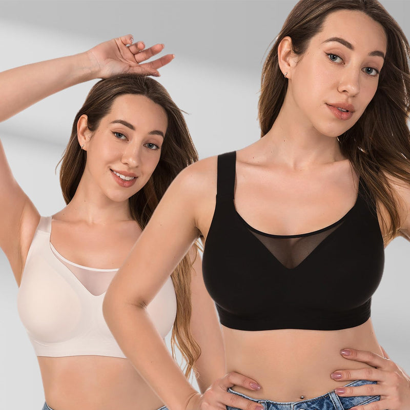 3-Pack Perfect for Any Woman Air Permeable Cooling Summer Sport Yoga  Wireless Lift Bra Covers (L 34B 34C 34D 36A, 3 Black) at  Women's  Clothing store