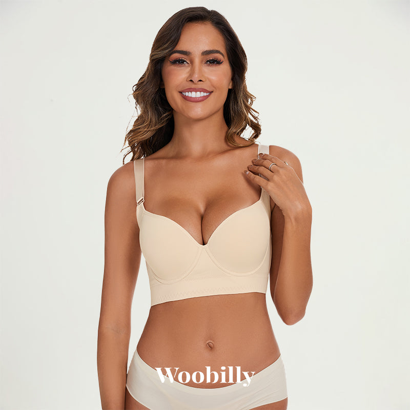 Woobilly Deep Cup Bra Hide Back Fat,Full Back Coverage Bras for