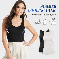 Woobilly®Cooling Slim-fit Tank Top with Built-in Bra(BUY 1 GET 1 FREE)