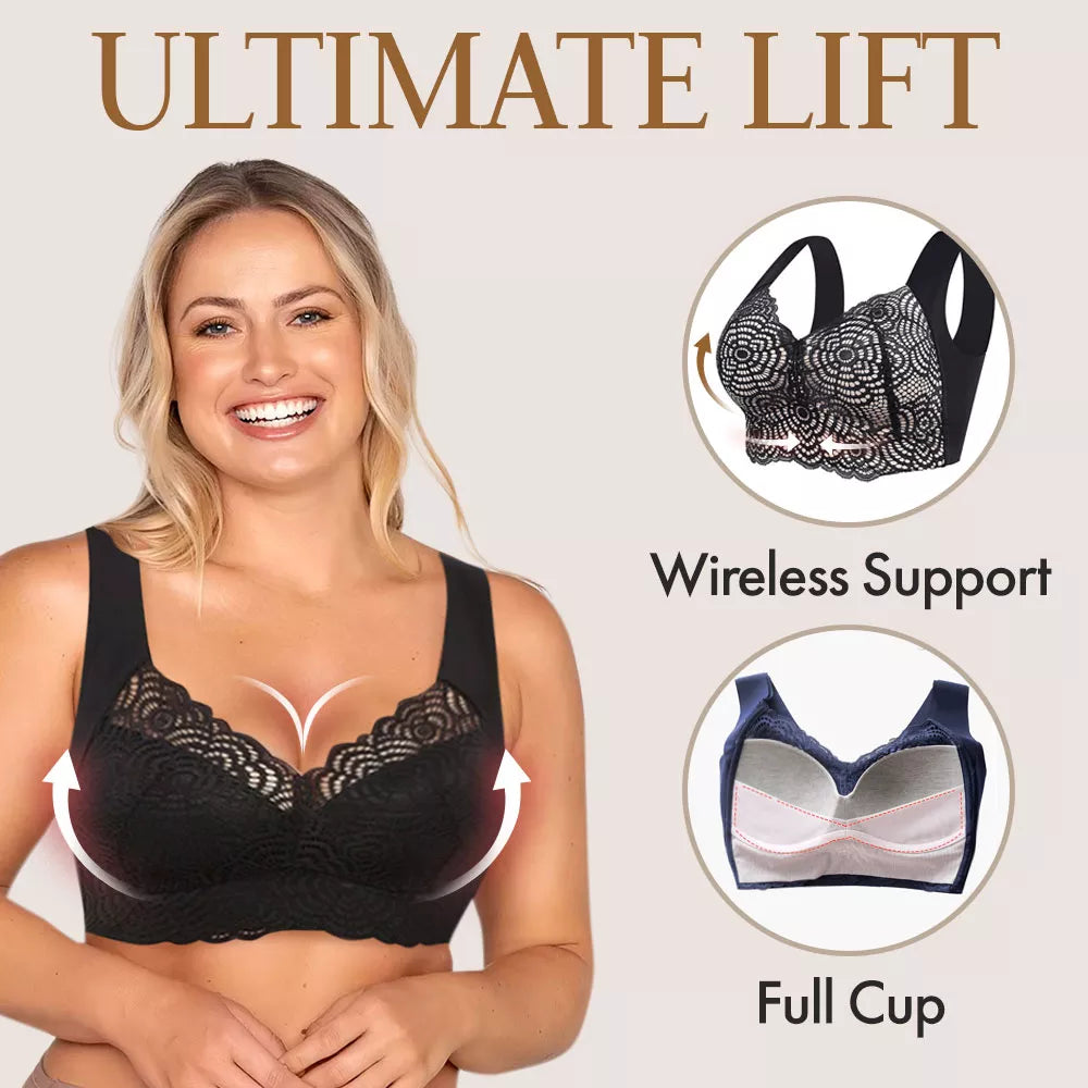 Woobilly® Ultimate Lift Stretch Full-Figure Seamless Lace Cut-Out Bra（BUY 1  GET 1 FREE）(2 PACK)