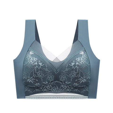 Wireless Comfort Lace Silk Push Up Bra