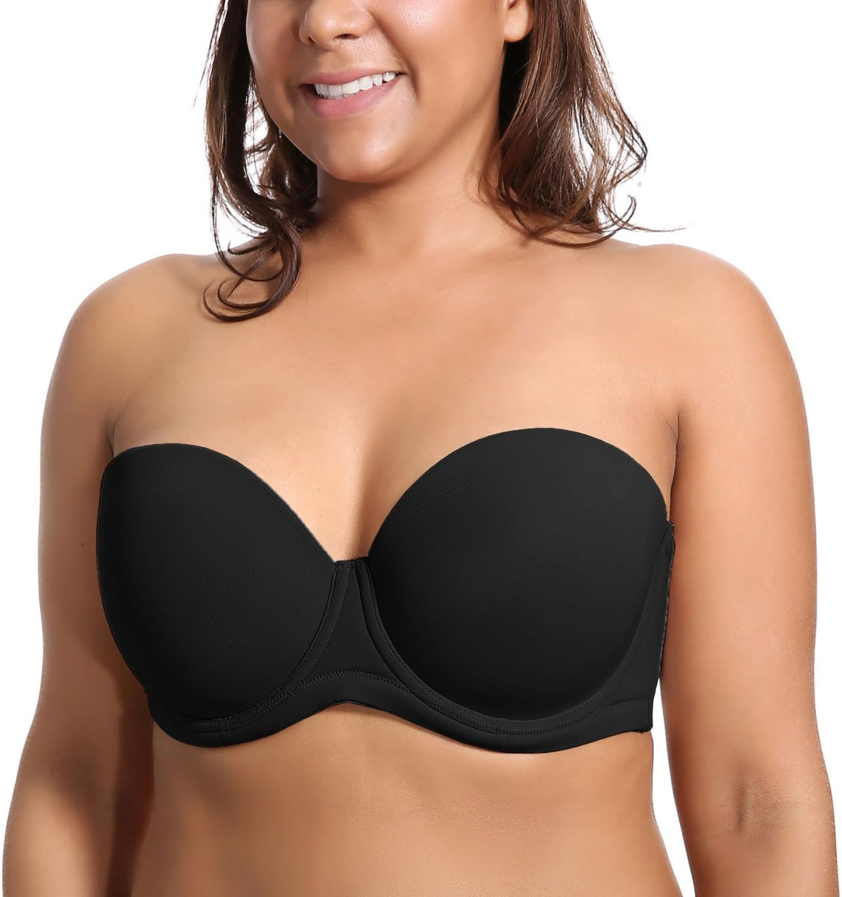 Women's Underwire Contour Multiway Full Coverage Strapless Bra Plus Size