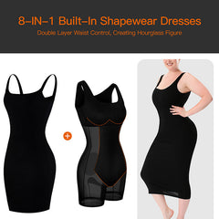 Tight waist shaper dress with 360° built-in slim breast lift