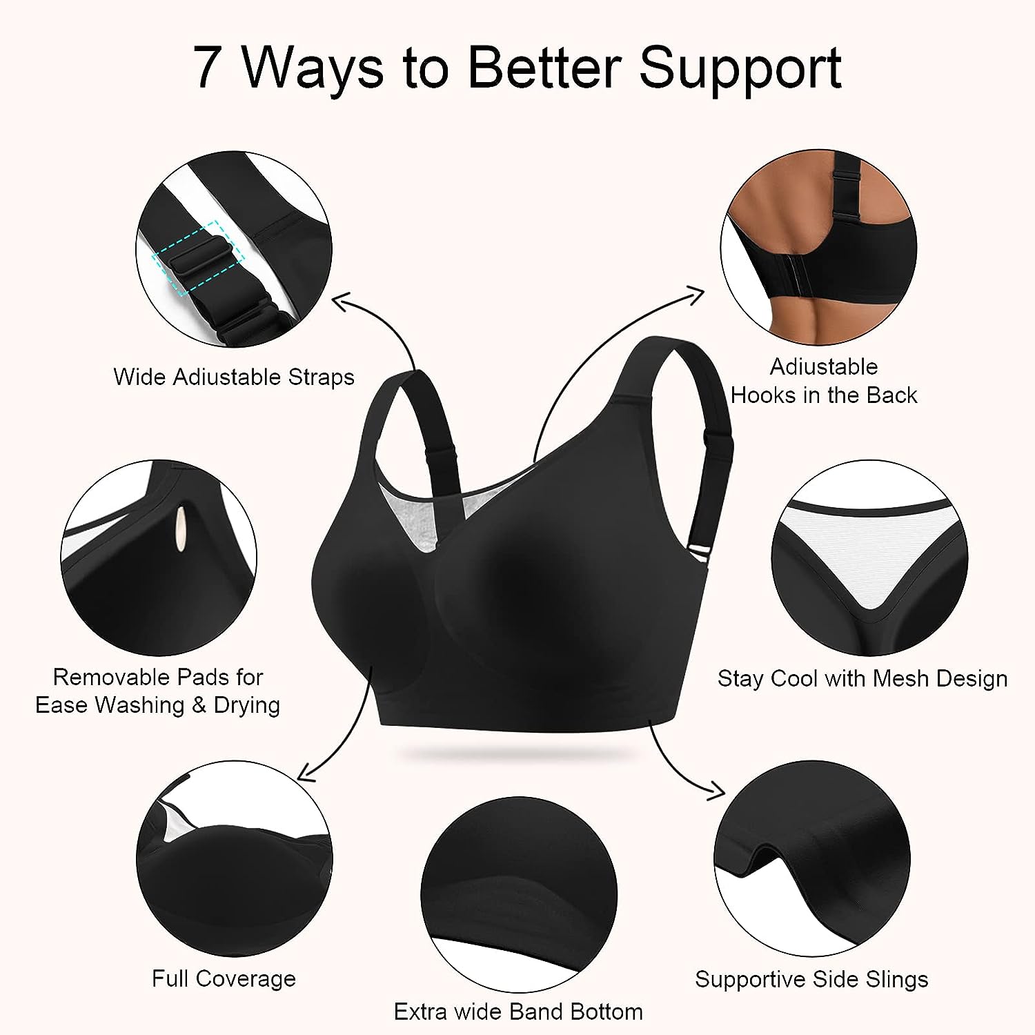 Bras With Wide Bottom Band