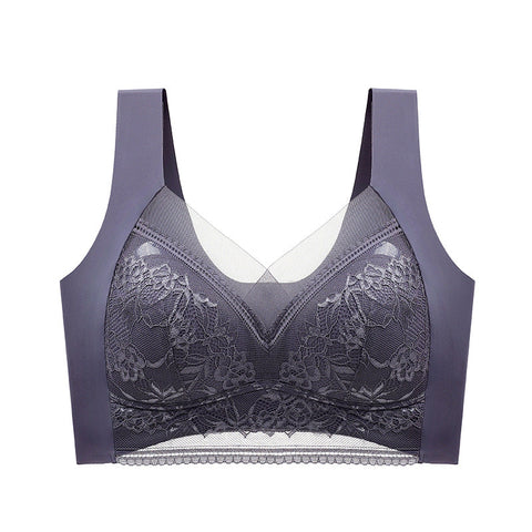 Wireless Comfort Lace Silk Push Up Bra