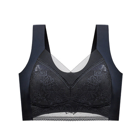 Wireless Comfort Lace Silk Push Up Bra