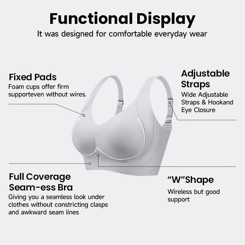 Woobilly®Enhanced w Support Adjustment Comfort Bra-Nude