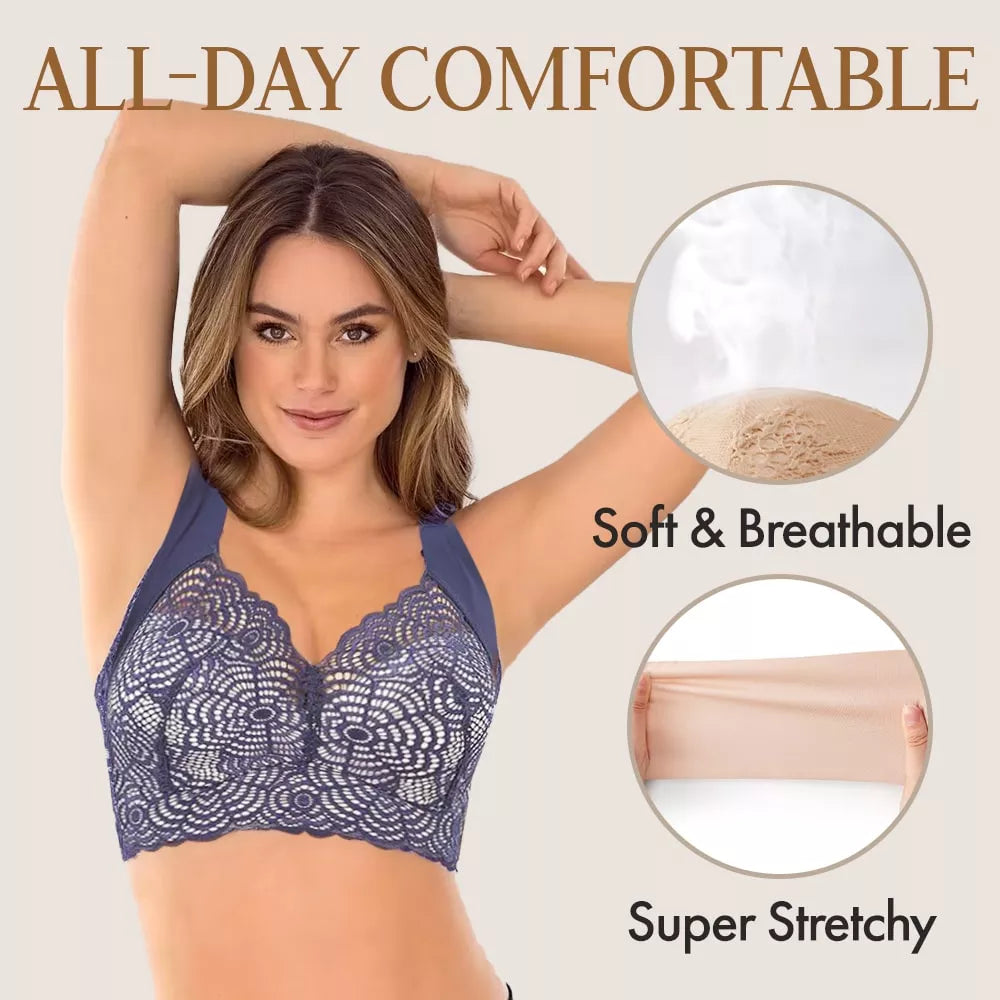 Air Ultimate Lift Stretch Seamless Lace Push Up Bra-Nude+Nude（Buy 1 Ge -  Woobilly