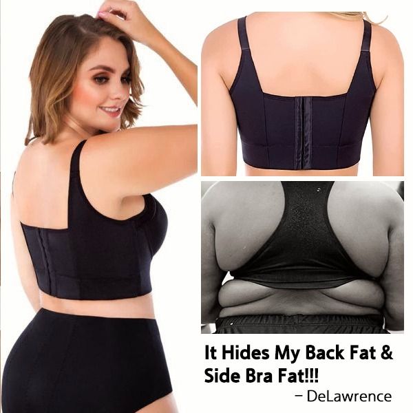 Nakans Back Smoothing Bra, Fashion Deep Cup Bra Hides Back Fat for Women  Push Up 