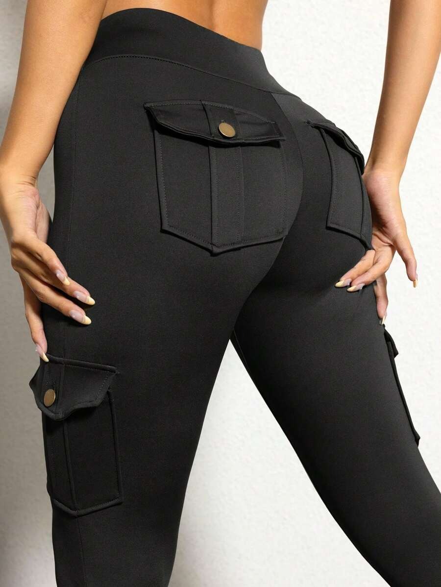 Butt Lifting High Waist Tummy Control Cargo Leggings