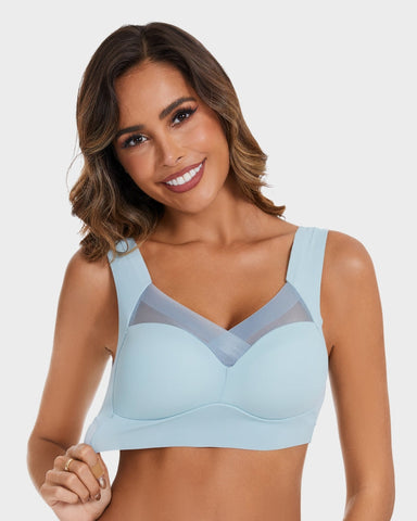 Comfortable Smoothing Mesh Bra