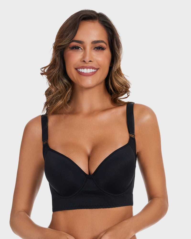 Woobilly Full-Coverage Smooth Back Bra for Women-Beige