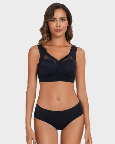 Comfortable Smoothing Mesh Bra