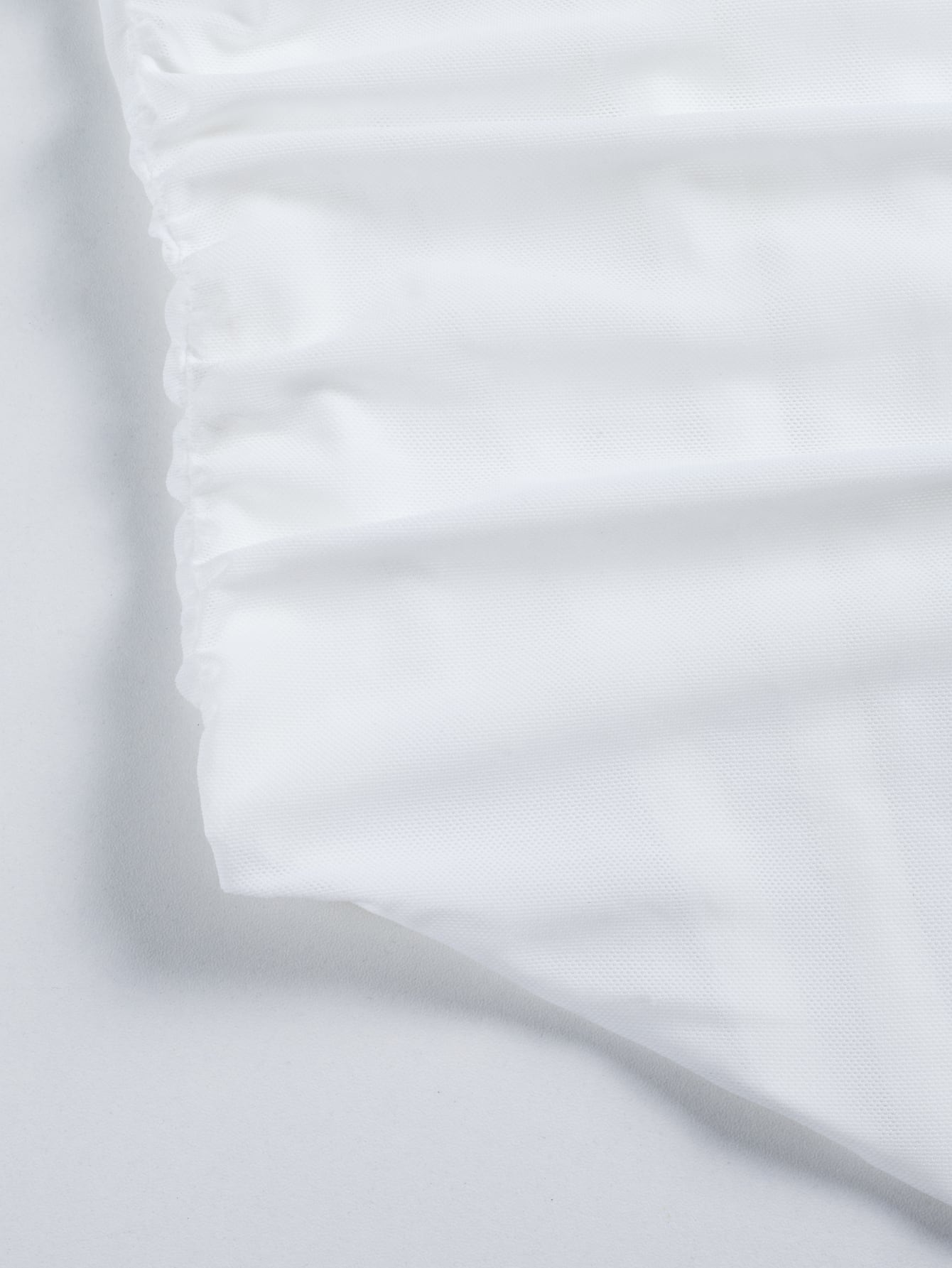 Elegant Valentine'S Day White Ruched Fishbone Detail Bandana Hem Lace Up Back Overbust Corset Shapewear Crop Tube Top