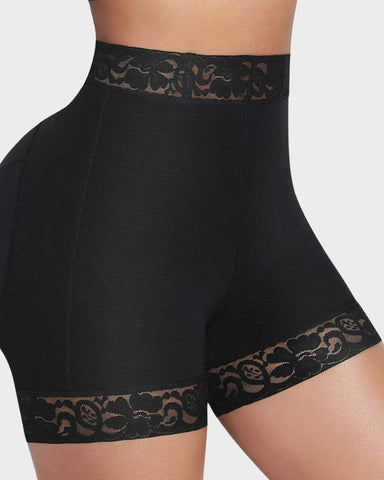 High Waist Lace Smooth Shapewear Shorts