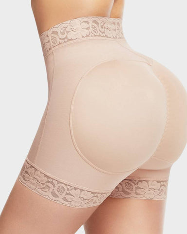 High Waist Lace Smooth Shapewear Shorts