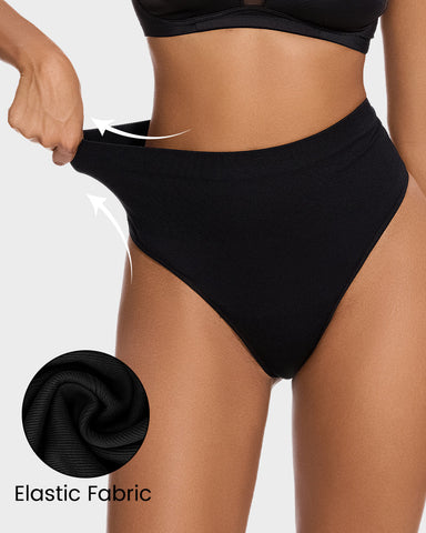 Mid-Waist Tummy Control Thong Panty (2 Pack)