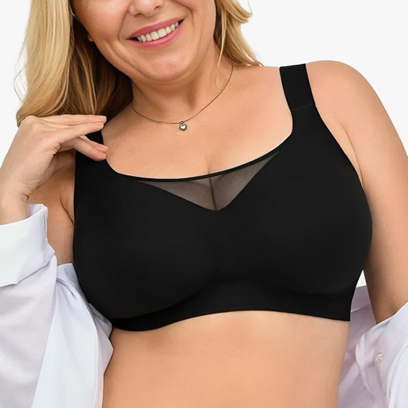 Invisi Lift Bra Fitness Wrap Black Bandeau Top with Support 38Aa