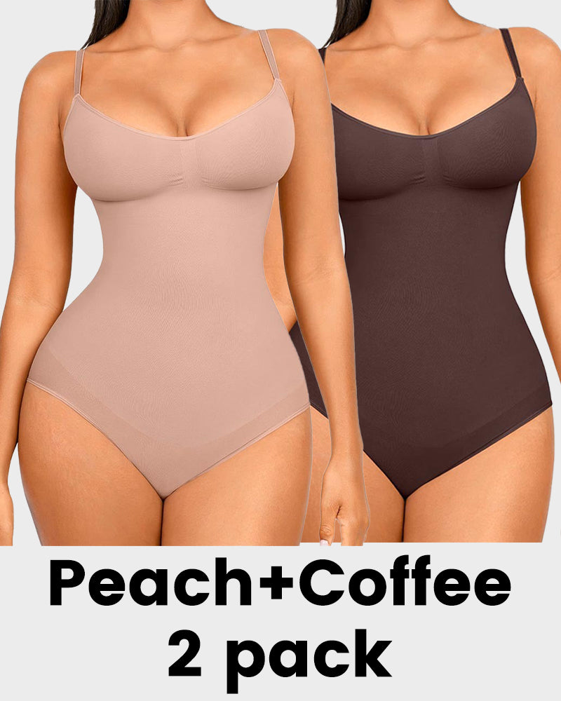 Seamless Tummy Control Bodysuit Sleeveless Tank Tops Body Shaper (2 Pack)