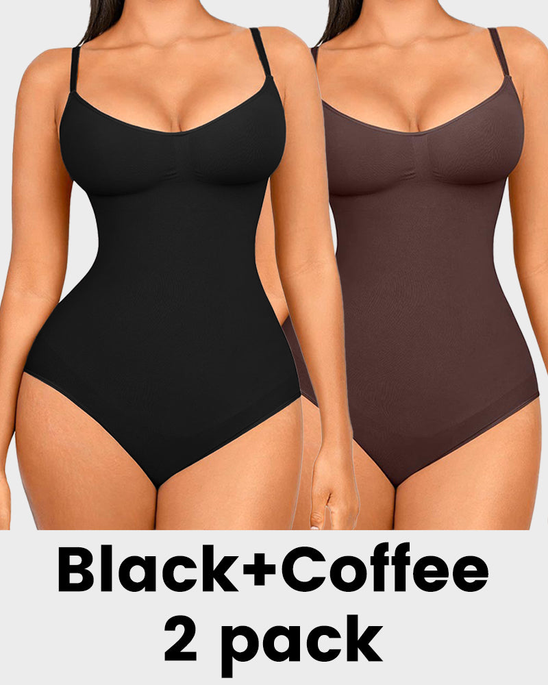 Seamless Tummy Control Bodysuit Sleeveless Tank Tops Body Shaper (2 Pack)