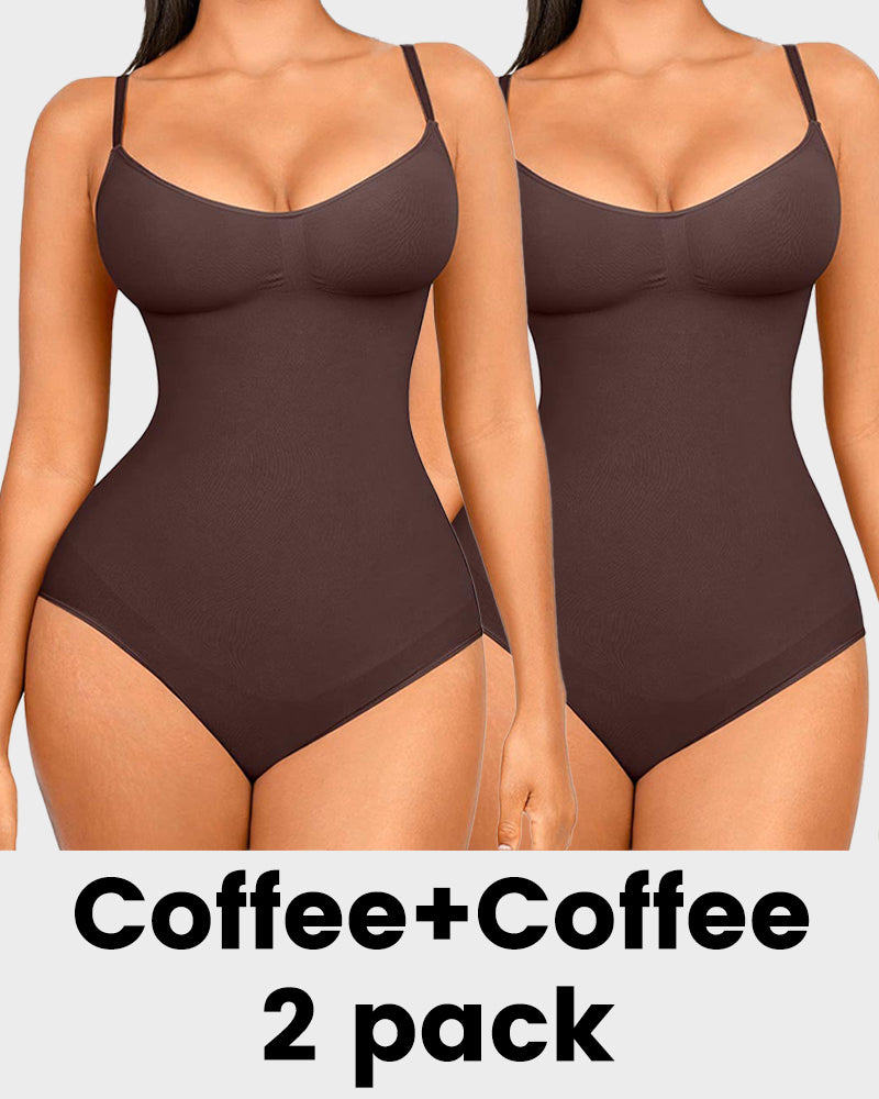 Seamless Tummy Control Bodysuit Sleeveless Tank Tops Body Shaper (2 Pack)