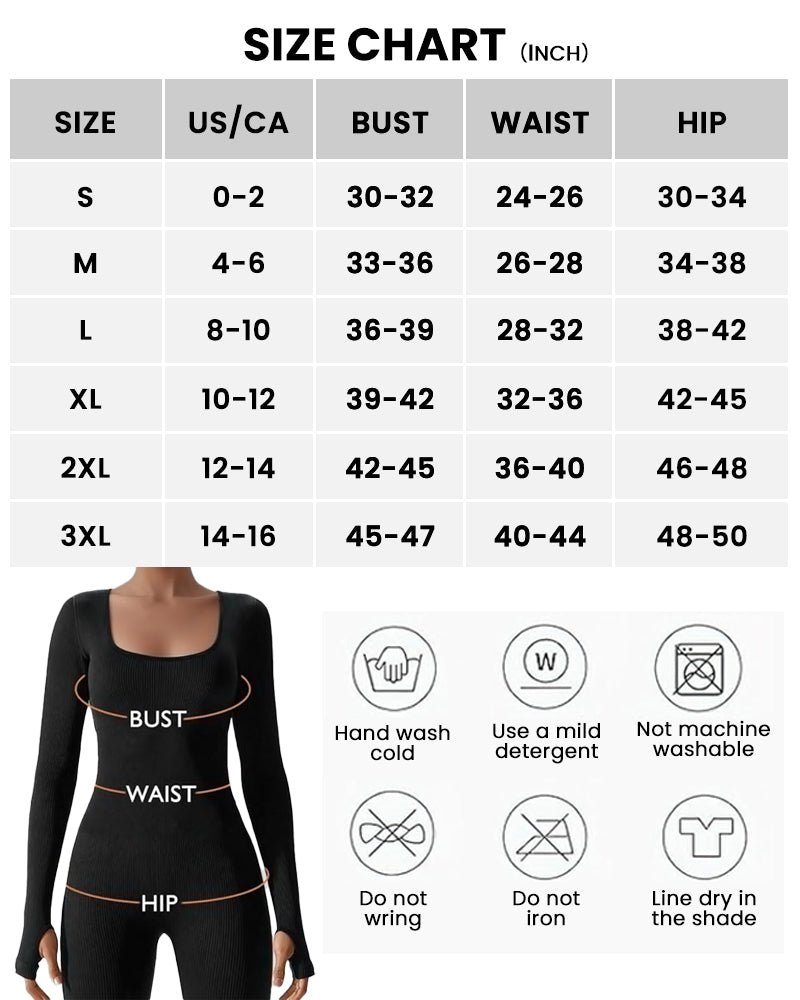 Seamless Long Sleeve Full Body Shaper Jumpsuit