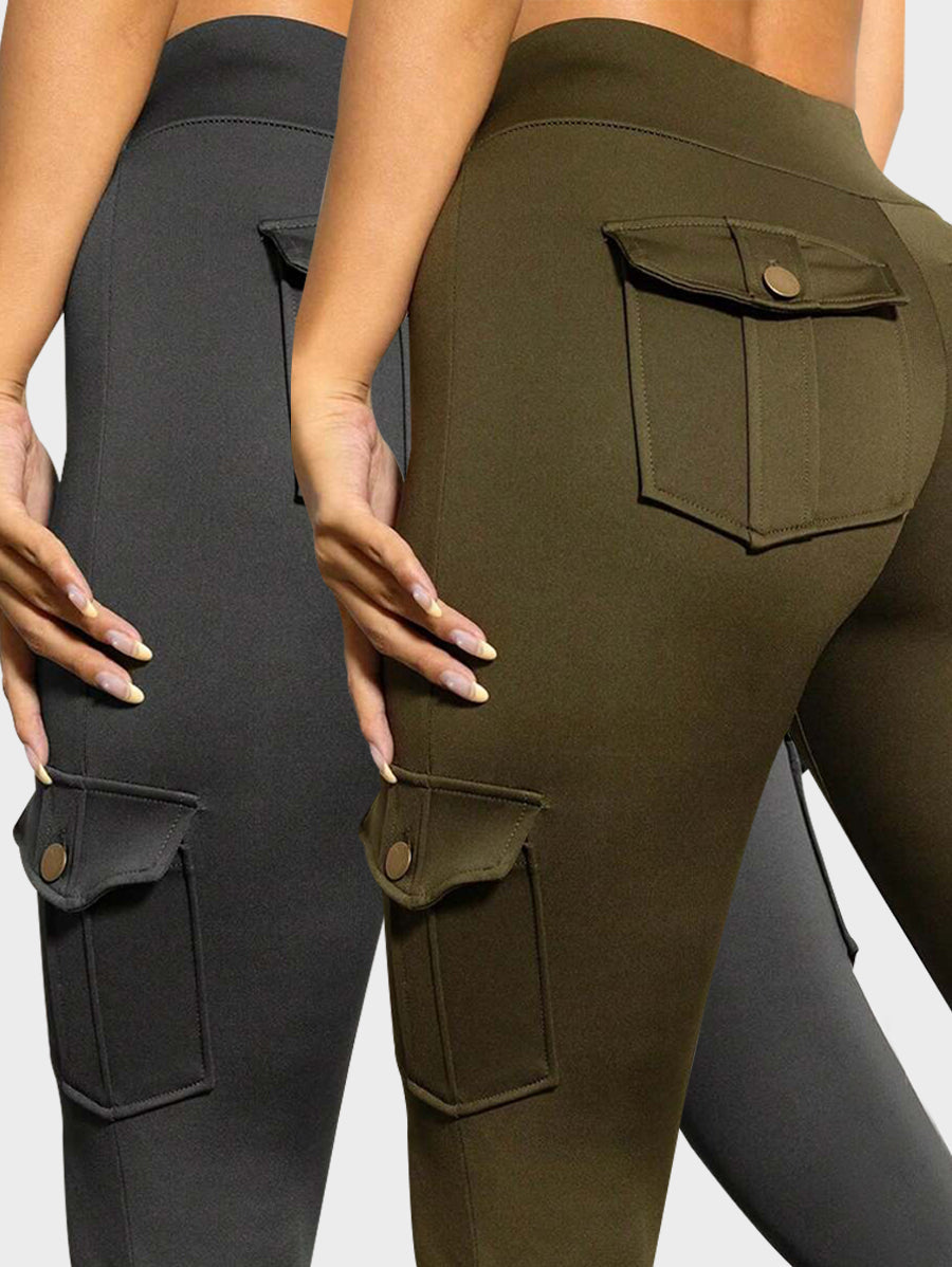 Butt Lifting High Waist Tummy Control Cargo Leggings