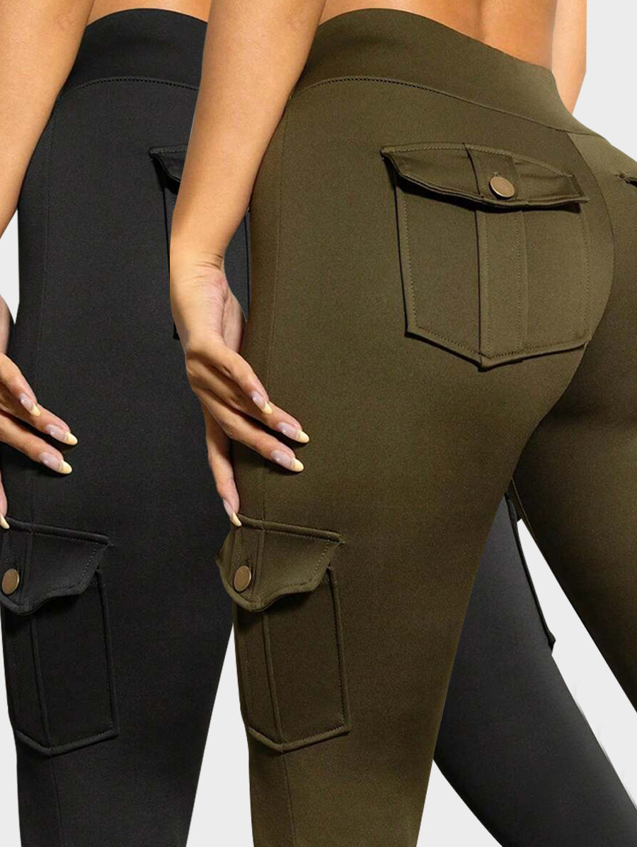 Butt Lifting High Waist Tummy Control Cargo Leggings