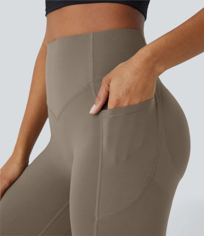 High Waisted Butt Lifting Tummy Control Side Pocket Shaping Training Leggings (2 Pack)-test