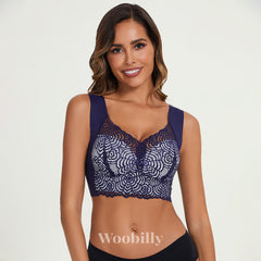 Air Ultimate Lift Stretch Seamless Lace Push Up Bra-Black+Navy（Buy 1 Get 1 Free）