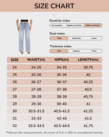 Mid-Low Rise Stretch Baggy Wide-Leg Jeans
