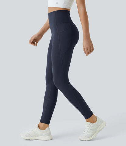 High Waisted Butt Lifting Tummy Control Side Pocket Shaping Training Leggings (2 Pack)-test
