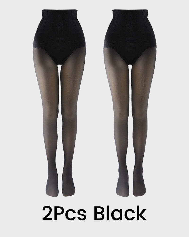 High Wasit Sculpting Fleece Lined Tights