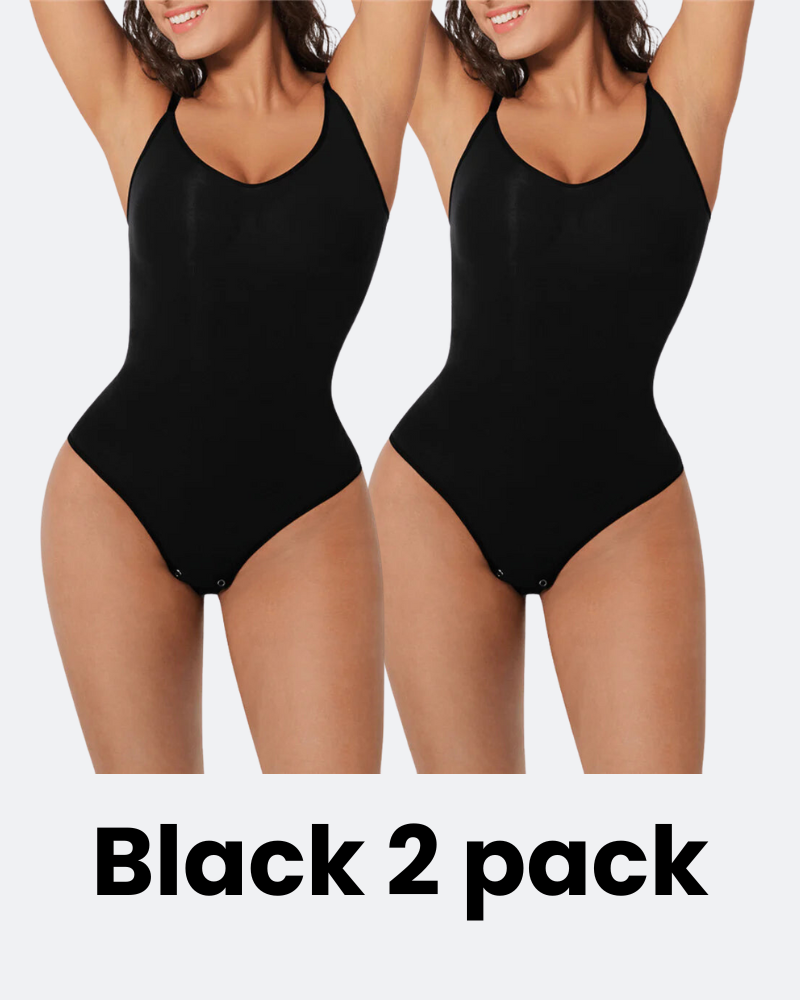 Seamless Tummy Control Bodysuit Sleeveless Tank Tops Body Shaper (2 Pack)