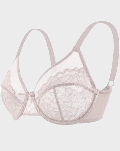 Woobilly® Full Coverage Lace Minimizer Bra - Petal