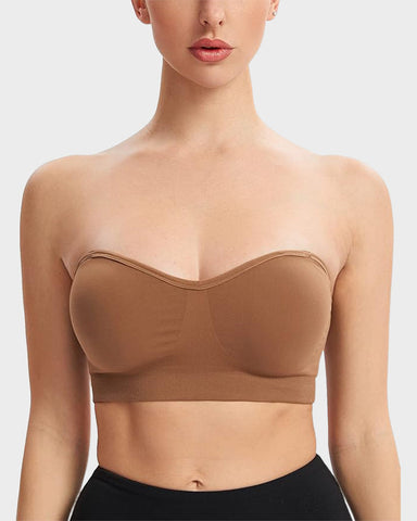 Non-Slip Bandeau Seamless Wireless Strapless Bra