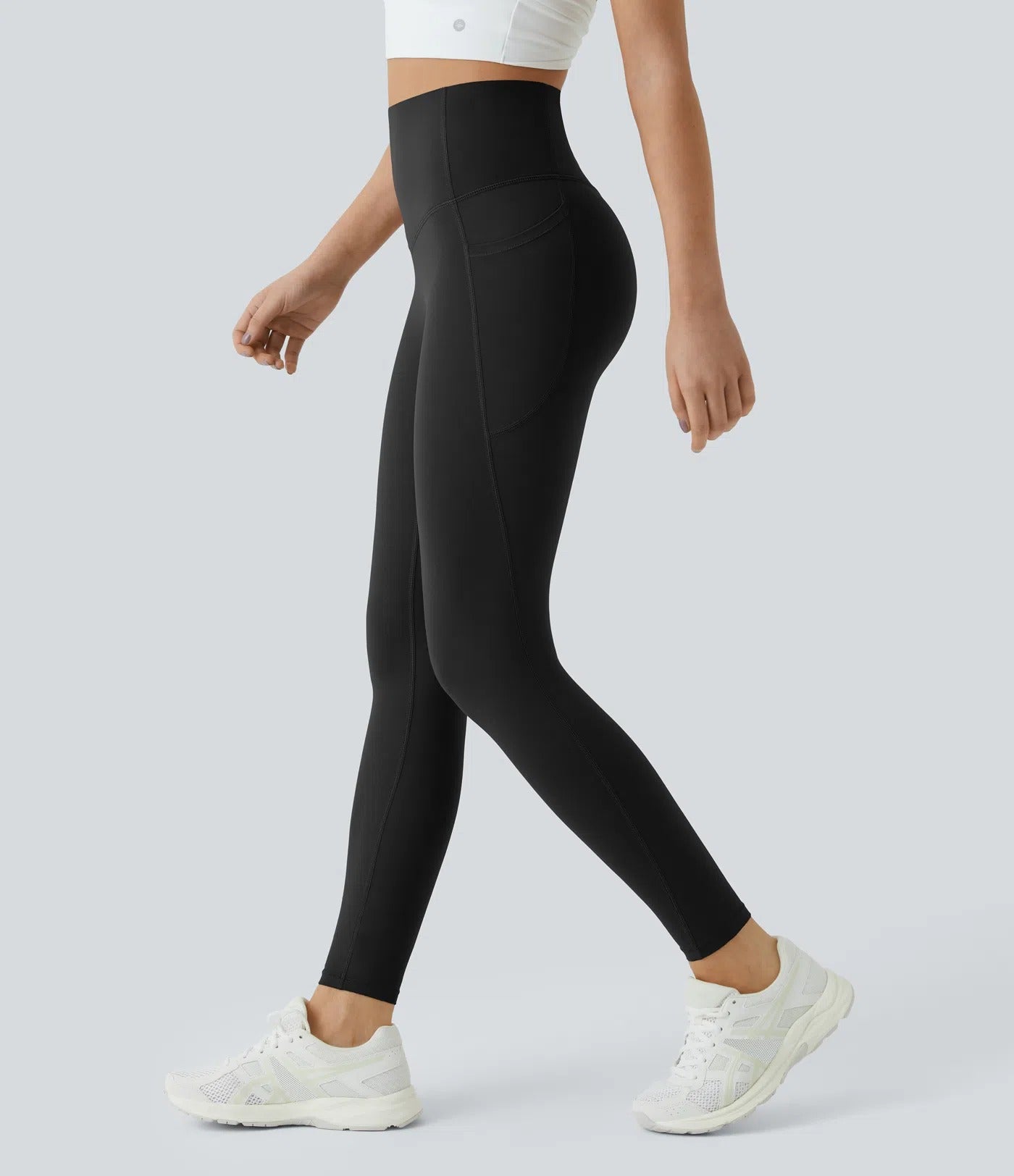High Waisted Butt Lifting Tummy Control Side Pocket Shaping Training Leggings