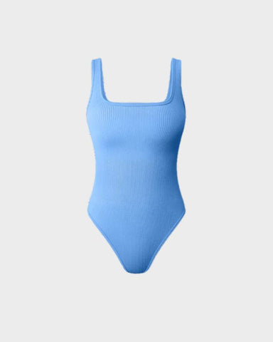 Wide Strap Backless Thong Bodysuit