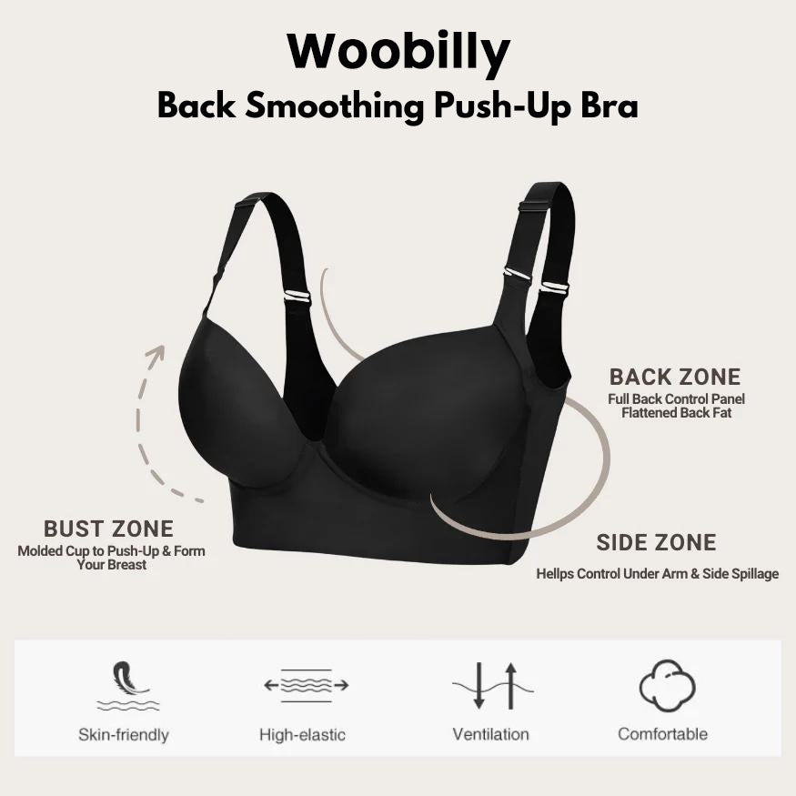 Woobilly Full-Coverage Smooth Back Bra for Women 3 Pcs Beige