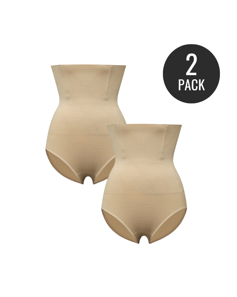 Firm Sculpt High Waisted All-day Lift Shapewear Briefs(2 Packs)