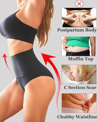 3-Pack High Waisted Tummy Control Briefs for Women
