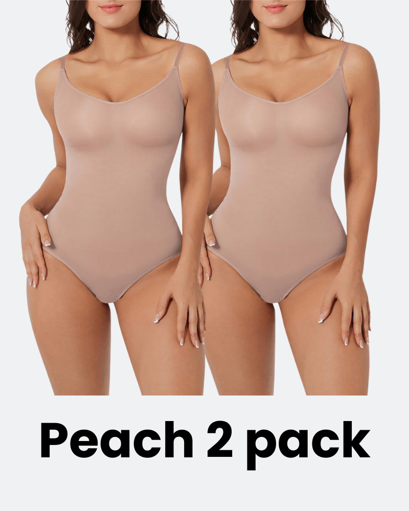 Seamless Tummy Control Bodysuit Sleeveless Tank Tops Body Shaper (2 Pack)