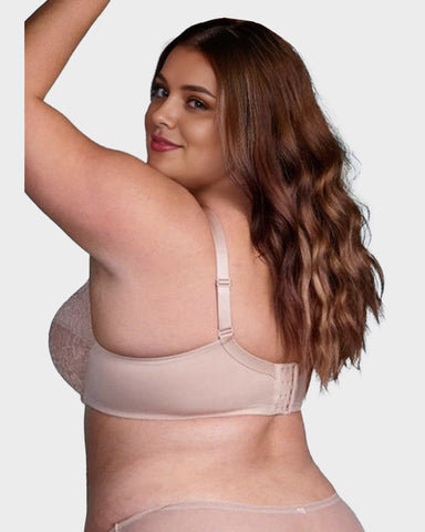 Woobilly® Full Coverage Lace Minimizer Bra - Petal
