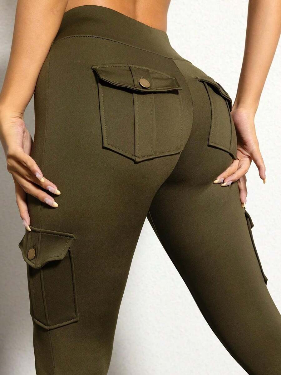 Butt Lifting High Waist Tummy Control Cargo Leggings