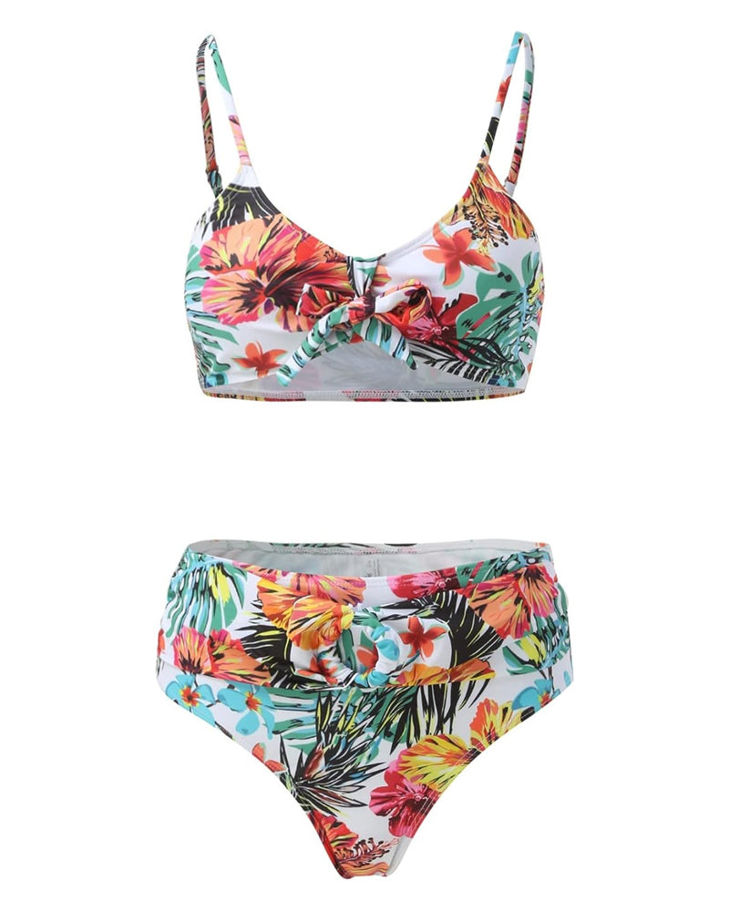 Women's 3pcs Tropical Print Bikinis